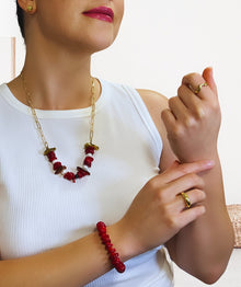  Indy Coral Pearls Handmade Necklace Chain - Bonic ZegridIndy Coral Pearls Handmade Necklace ChainchainsBonic Zegrid