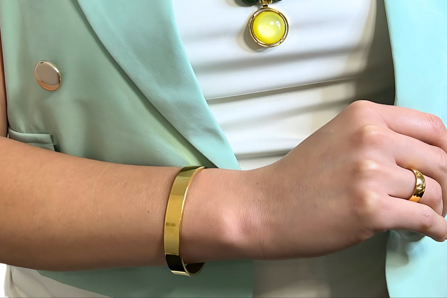 Cady Gold & Silver plated Bangle - Bonic ZegridCady Gold & Silver plated BangleBonic Zegrid