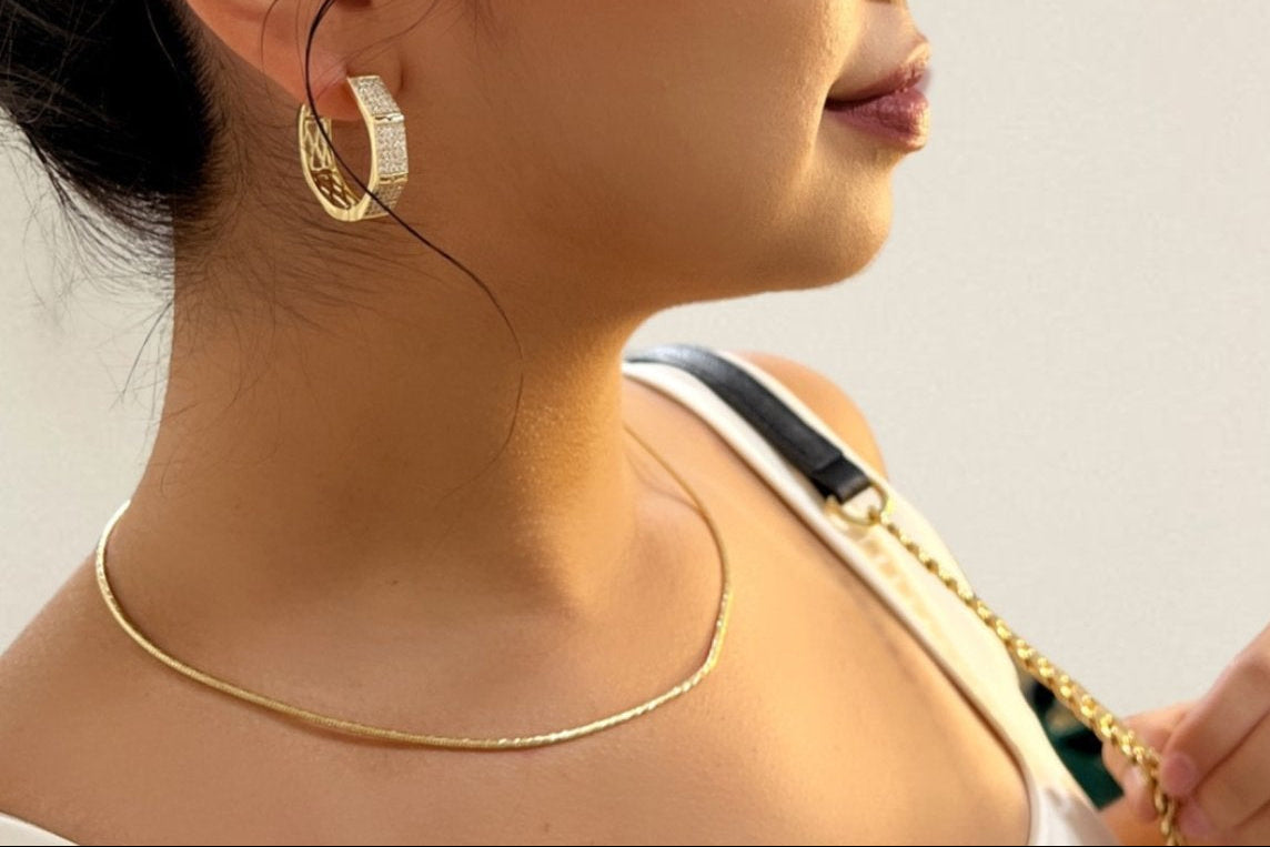 Giana Sparkle Hoops Earrings - Bonic ZegridGiana Sparkle Hoops EarringsearringsBonic Zegrid