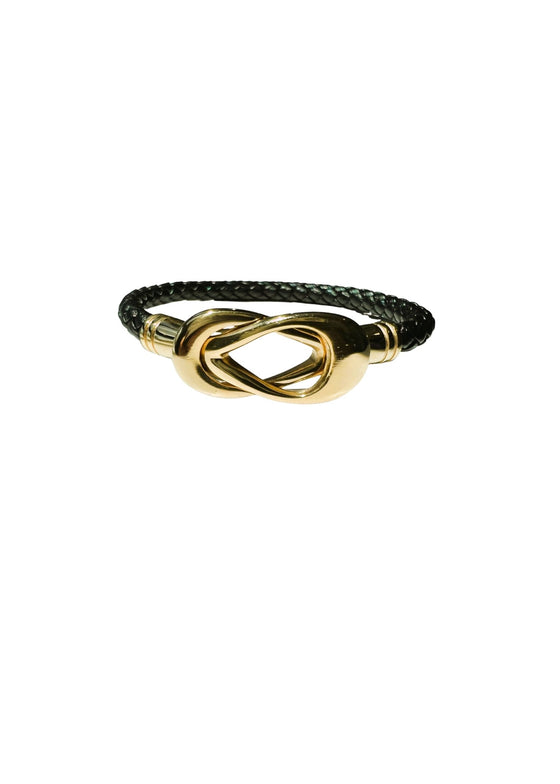 Infinity Gold and Black Bracelet - Bonic ZegridInfinity Gold and Black BraceletbraceletsBonic Zegrid