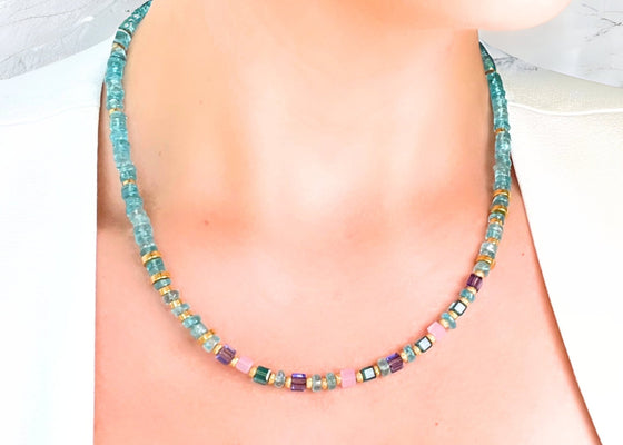 Oceans Aqua Apatite Handmade Necklace - Bonic ZegridOceans Aqua Apatite Handmade NecklacenecklacesBonic Zegrid