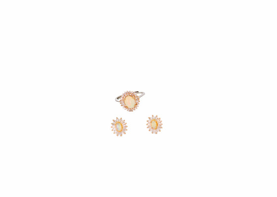 Soffia Glam Opal Earrings & Ring - Bonic ZegridSoffia Glam Opal Earrings & RingearringsBonic Zegrid