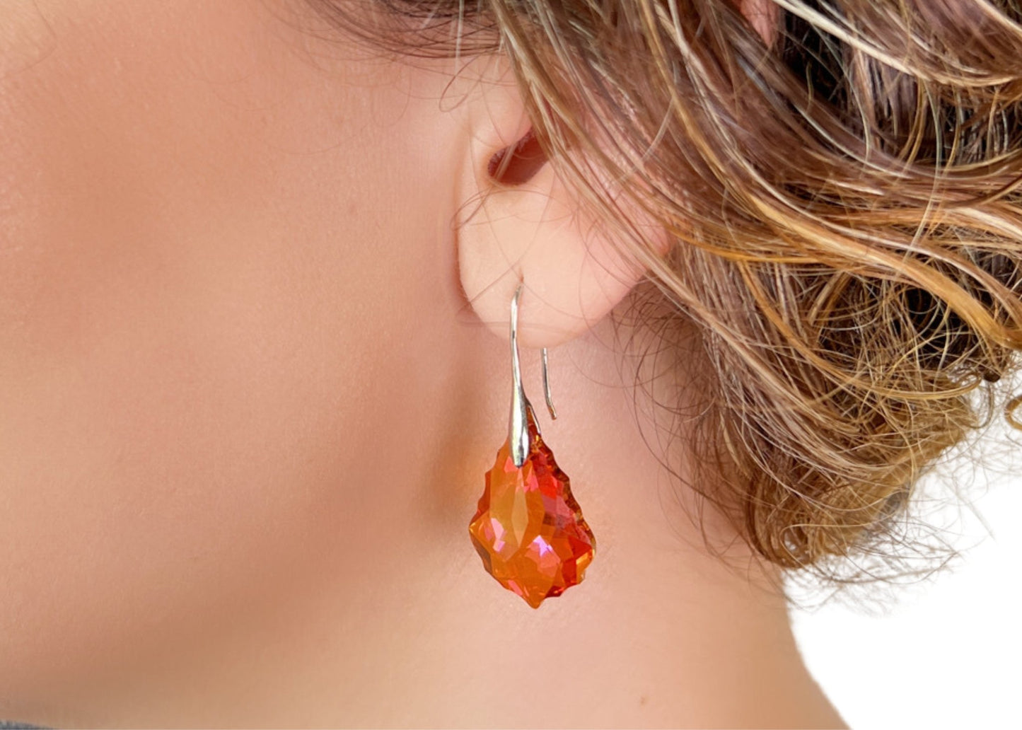 Sunset Orange Austrian Earrings - Bonic ZegridSunset Orange Austrian EarringsearringsBonic Zegrid