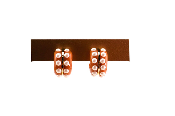 Atina Hoop In Dotted Pearls