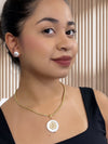 Marina Gold rope chain with Pearl nacar Pendant - Bonic ZegridMarina Gold rope chain with Pearl nacar PendantchainsBonic Zegrid